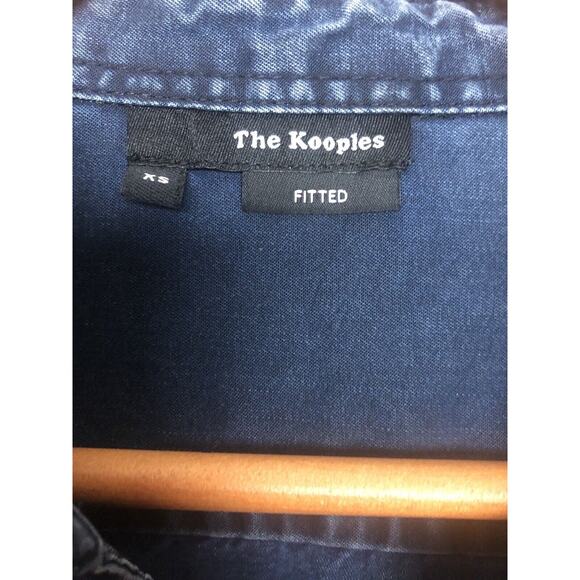 The Kooples Women’s Sz XS Blue Tencel Denim Long Sleeve Button Front Shirt - Picture 4 of 5